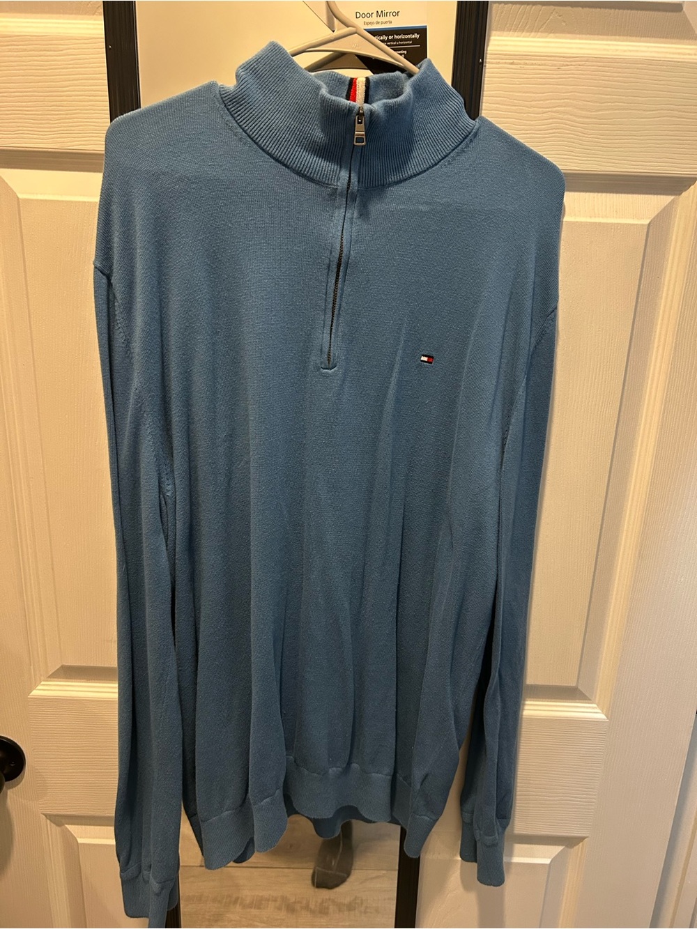 Tommy Hilfiger Men’s Sky Blue Half-Zip Sweater